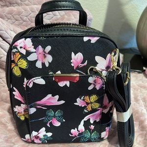 NEW! Small Backpack- Butterfly Pattern Black